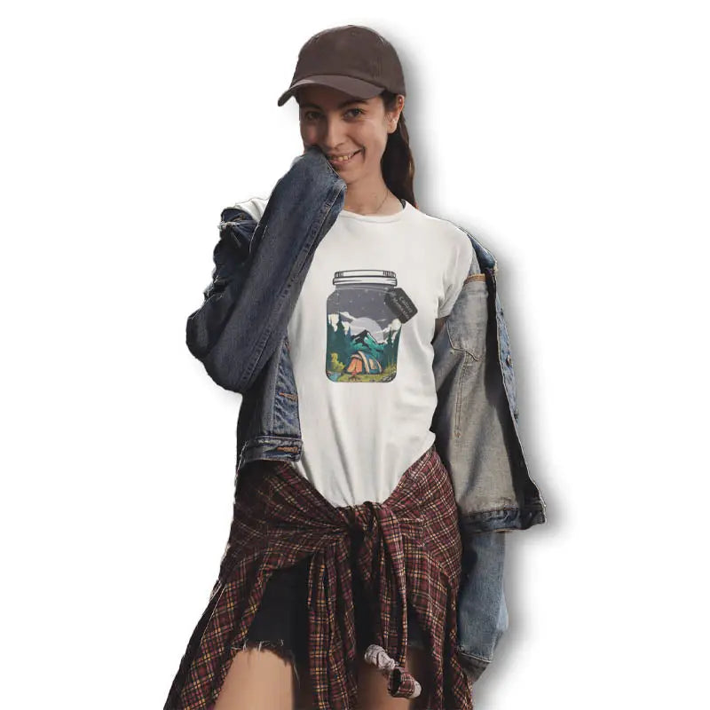 The Mahua Store Women’s Collect Memories Print T-shirt - White / XS - T-shirt