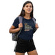 The Mahua Store Women's Eat Sleep Safari Repeat Print T-shirt