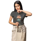 The Mahua Store Women’s Lost Print T-shirt - Gray / XS - T-shirt