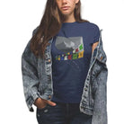 The Mahua Store Women’s Prayer Flag Print T-shirt - Navy / XS - T-shirt
