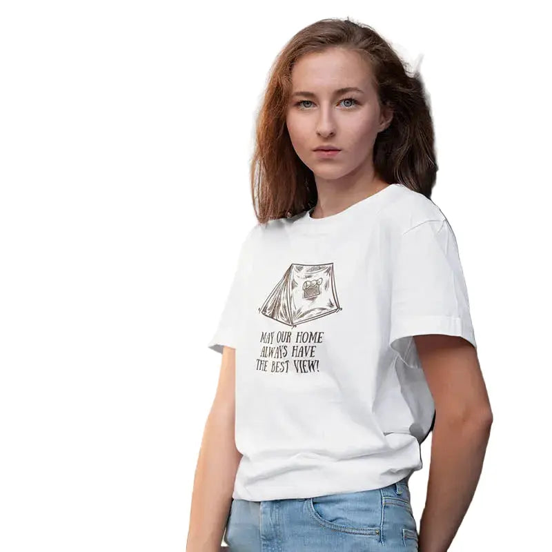 The Mahua Store Women’s Rambler’s Abode Print T-shirt - T-shirt