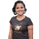 The Mahua Store Women’s Starry Night Print T-shirt - Gray / XS - T-shirt