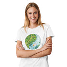 The Mahua Store Women’s Tranquility Circle Print T-shirt - White / XS - T-shirt
