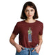 The Mahua Store Women's The Traveler-Female Print T-shirt