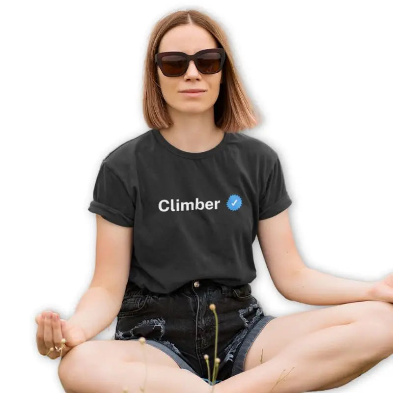 The Mahua Store Women’s The Verified Climber Female Print T-shirt - Olive / XS - T-shirt