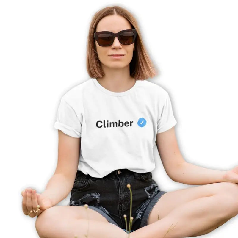The Mahua Store Women’s The Verified Climber Female Print T-shirt - White / XS - T-shirt