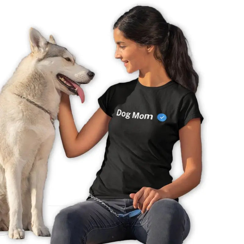 The Mahua Store Women’s The Verified Dog Mom Female Print T-shirt - Black / XS - T-shirt