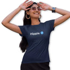The Mahua Store Women’s The Verified Hippie Female Print T-shirt - Navy / XS - T-shirt