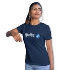 The Mahua Store Women’s The Verified Musafir Female Print T-shirt - Navy / XS - T-shirt