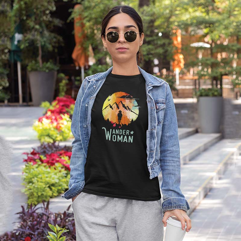 The Mahua Store Women’s Wander Woman Print T-shirt - T-shirt