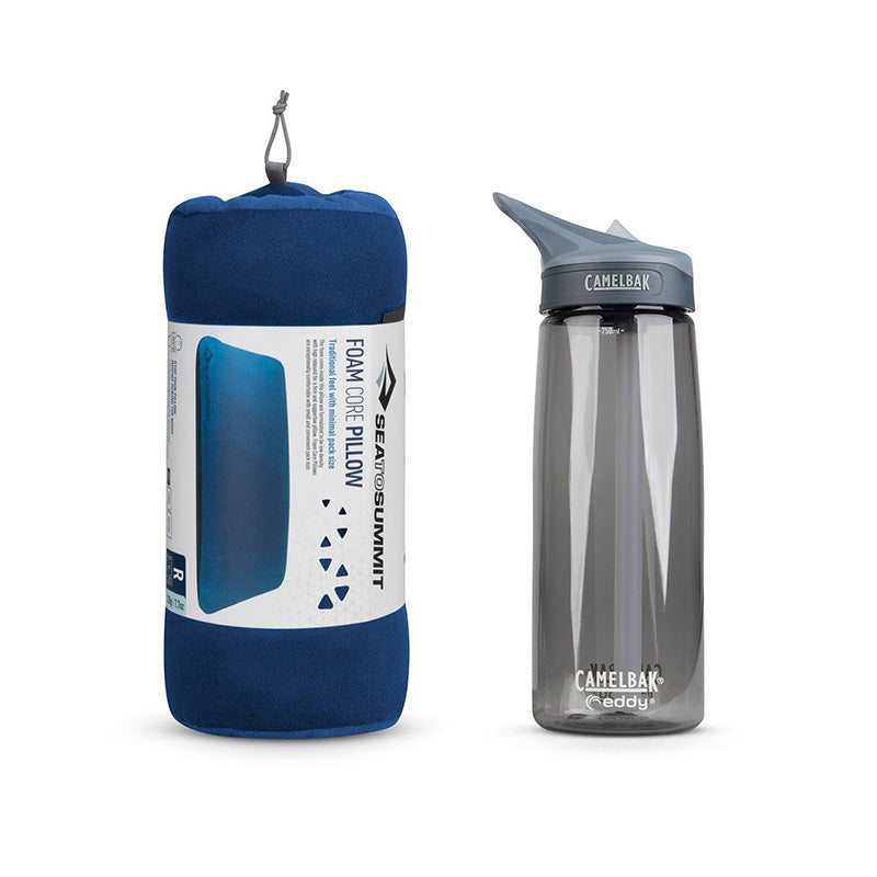 The Sea to Summit FoamCore Camping and Travel Pillow - Navy Blue / Regular - Travel Essentials