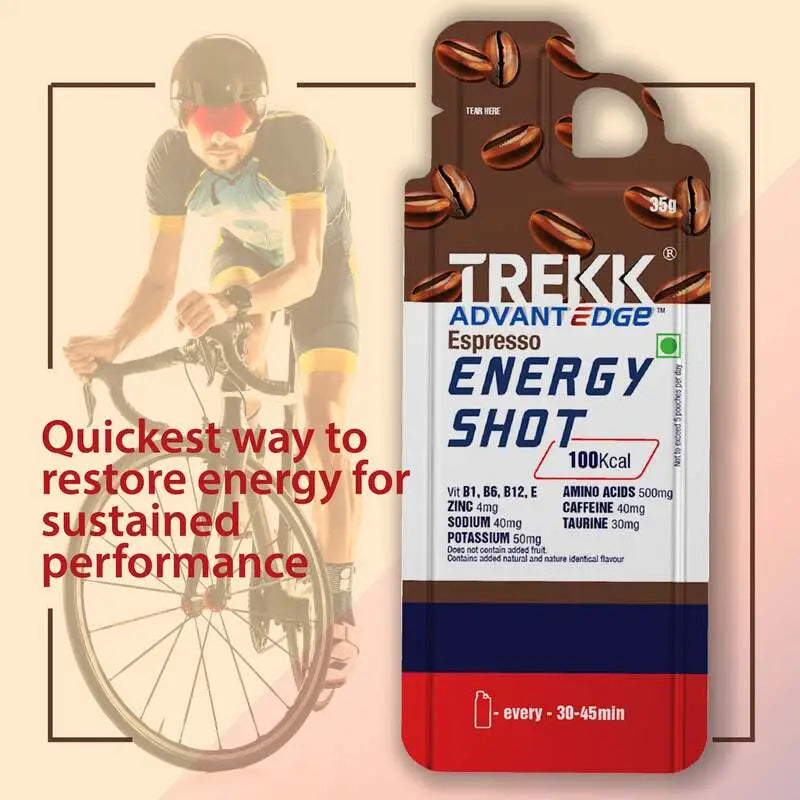 Trekk Nutrition Advantage Espresso Energy Shot Gel 35g - Pack of 20 - Energy Gels