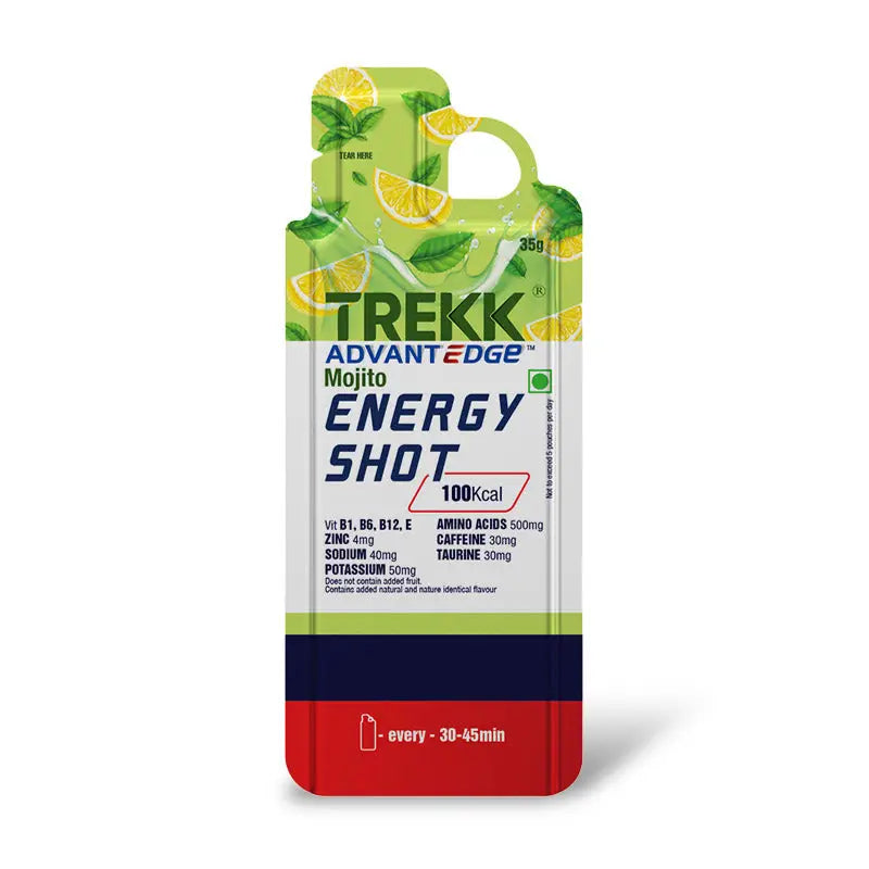 Trekk Nutrition Advantage Mojito Energy Shot Gel 35g - Pack of 20 - Energy Gels