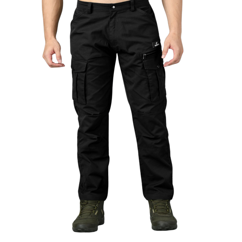 Trekmonk Men’s 7 Pocket Cargo Pants - Black / M - Cargos and Pants