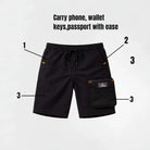 Trekmonk Men’s Grid Alpha Shorts – Lightweight Outdoor & Travel Shorts