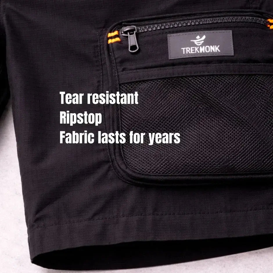 Trekmonk Men’s Grid Alpha Shorts – Lightweight Outdoor & Travel Shorts