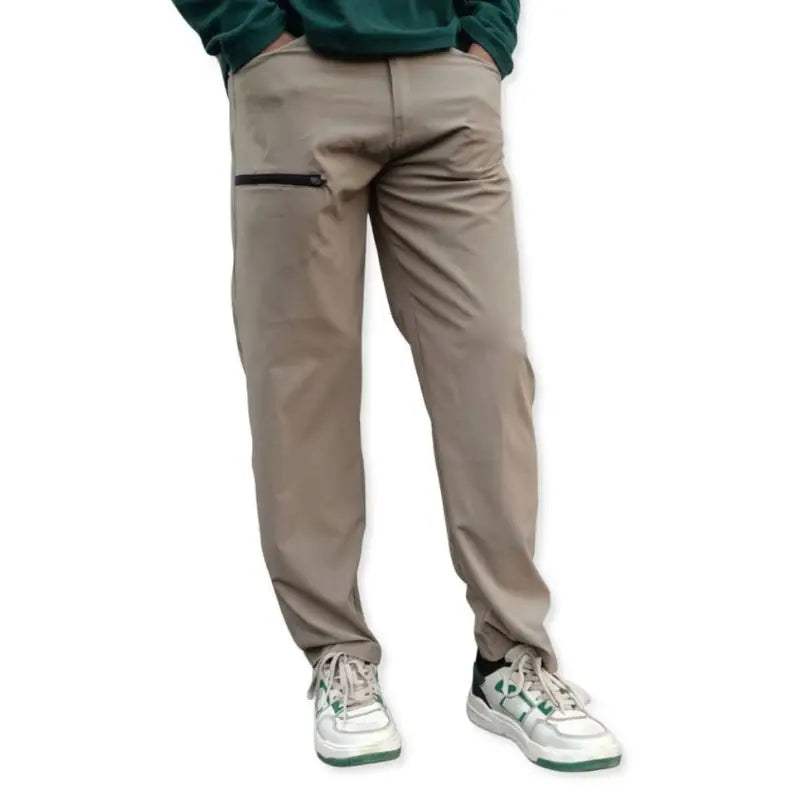Trekmonk Men’s Ultralite Traveller Pants - Beige / M - Cargos and Pants