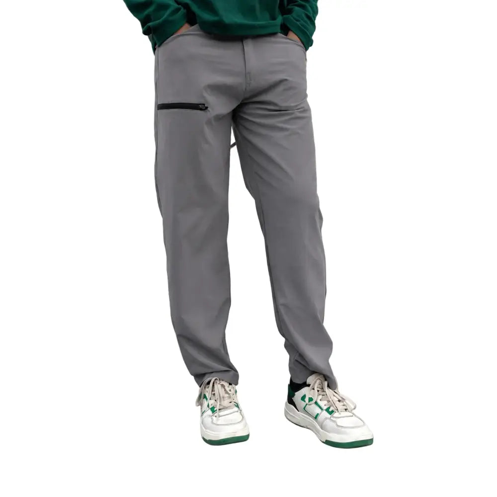 Trekmonk Men’s Ultralite Traveller Pants - Grey / M - Cargos and Pants