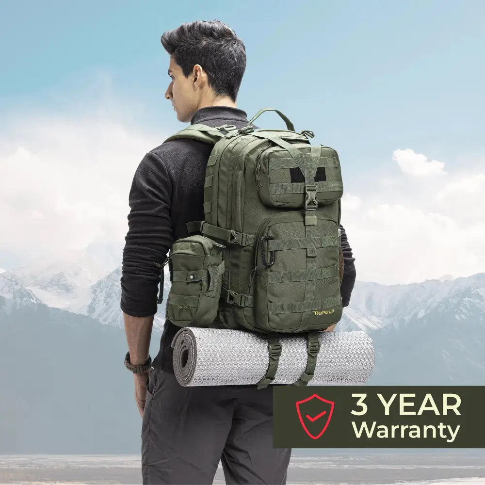 Tripole Alfa 45 Litre Military Tactical Backpack with Sling Bag - Rucksacks and Backpacks