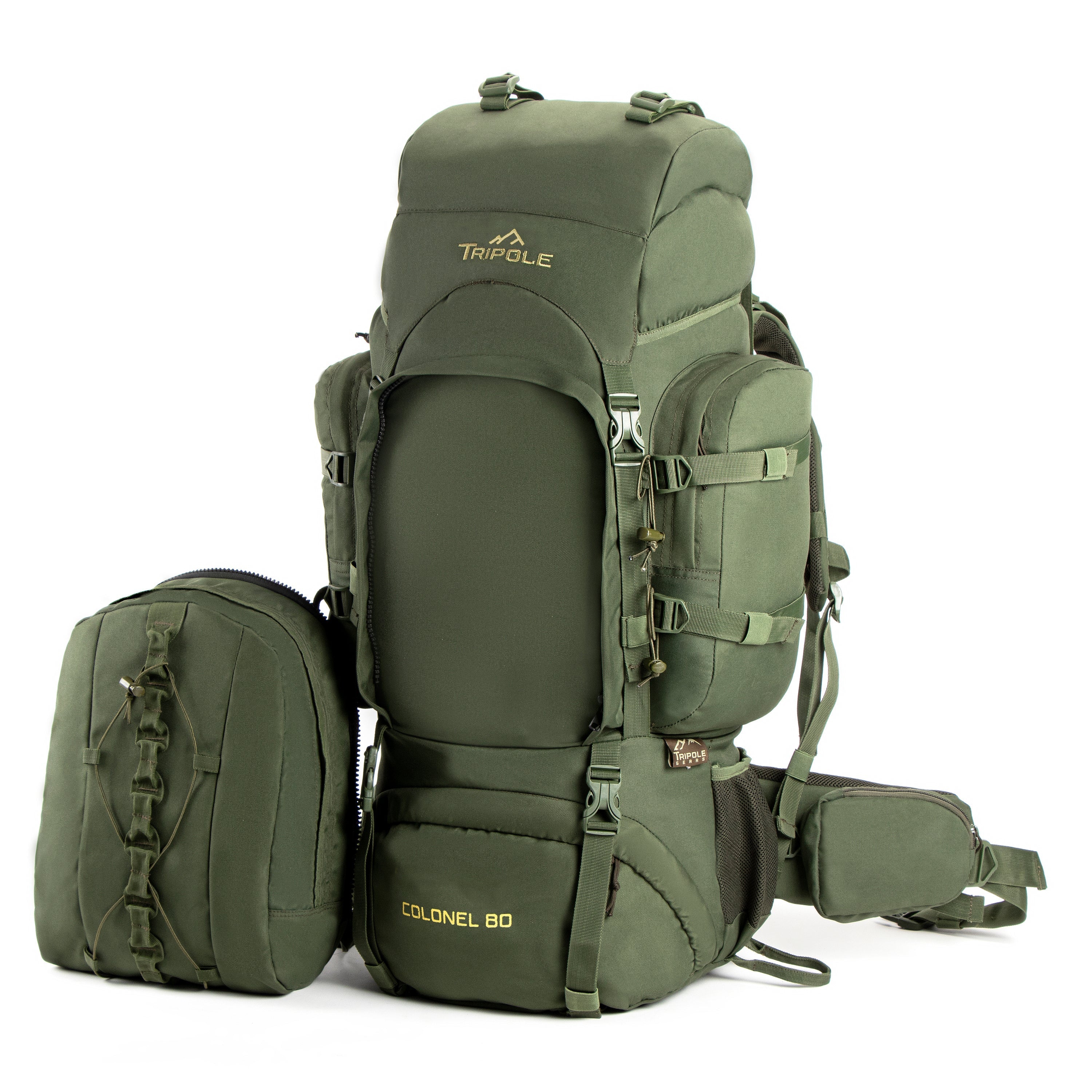 Tripole Colonel 80 Litre Rucksack + Detachable Day Pack & Rain Cover - Rucksacks and Backpacks