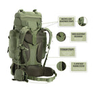 Tripole Colonel 80 Litre Rucksack + Detachable Day Pack & Rain Cover - Rucksacks and Backpacks