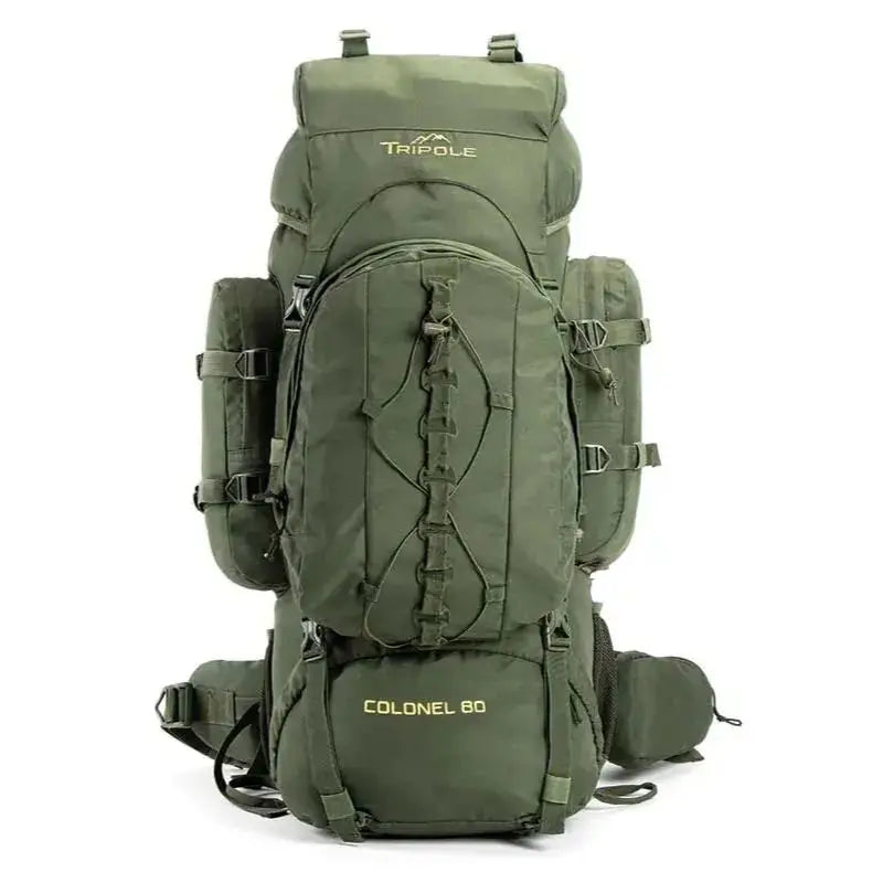 80 litre hiking backpack Tripole Colonel 80 Litre Rucksack + Detachable Day Pack & Rain Cover – Outdoor Goats