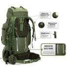 Tripole Colonel Internal Frame 95 Liters Rucksack with Detachable Daypack & Rain Cover - Rucksacks and Backpacks