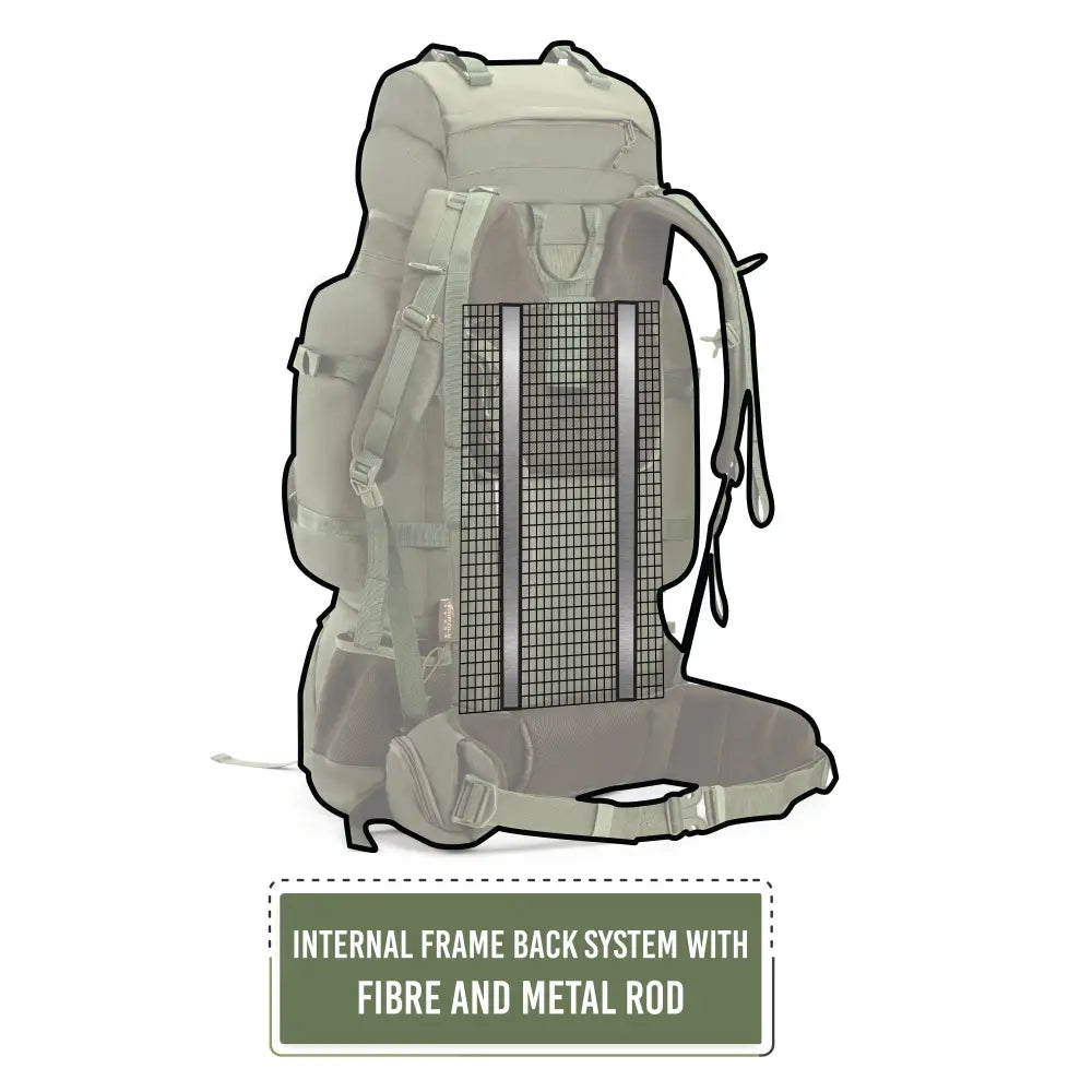Tripole Colonel Internal Frame 95 Liters Rucksack with Detachable Daypack & Rain Cover - Rucksacks and Backpacks
