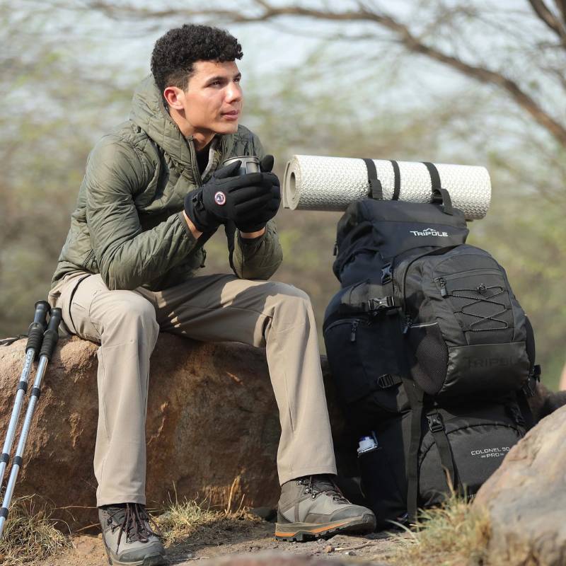 Tripole Colonel Pro Metal Frame 105 Litre Rucksack Front Opening with Detachable Bag and Rain Cover - Rucksacks