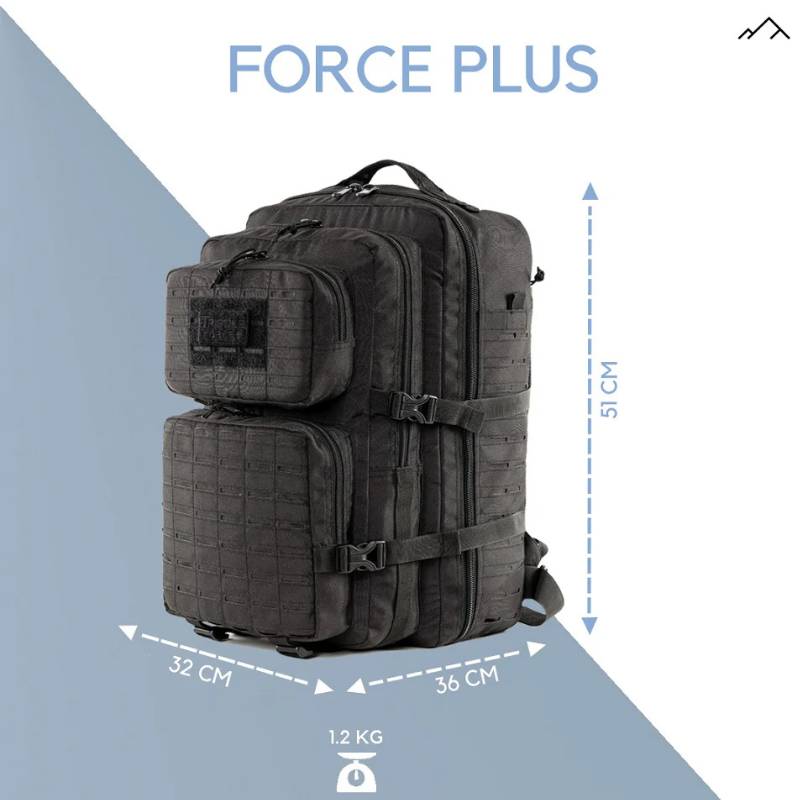 Tripole Force Plus Tactical Army 50 Litre Bag & Backpack with Laser-cut Molle - Rucksacks and Backpacks