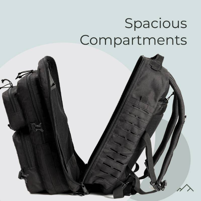 Tripole Force Plus Tactical Army 50 Litre Bag & Backpack with Laser-cut Molle - Rucksacks and Backpacks