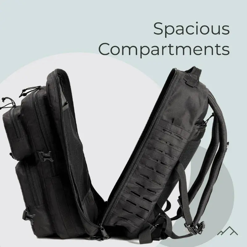 Tripole Force Plus Tactical Army 50 Litre Bag & Backpack with Laser-cut Molle - Rucksacks and Backpacks