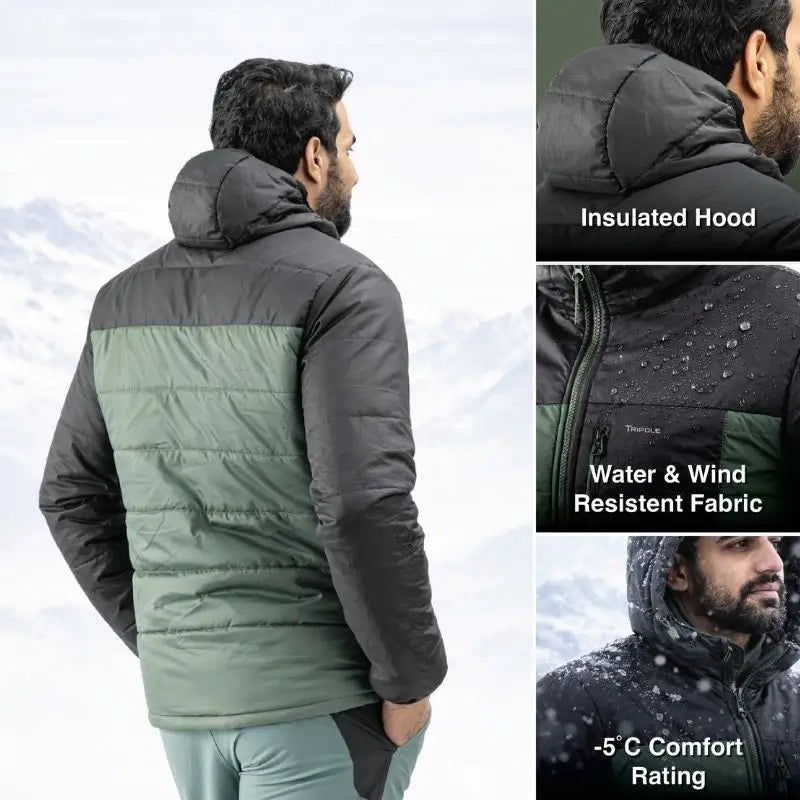 Tripole Men’s Boreal Winter and Snow Jacket for Trekking Hiking & Travel Insulated Minus 5 Degree Comfort - Winter