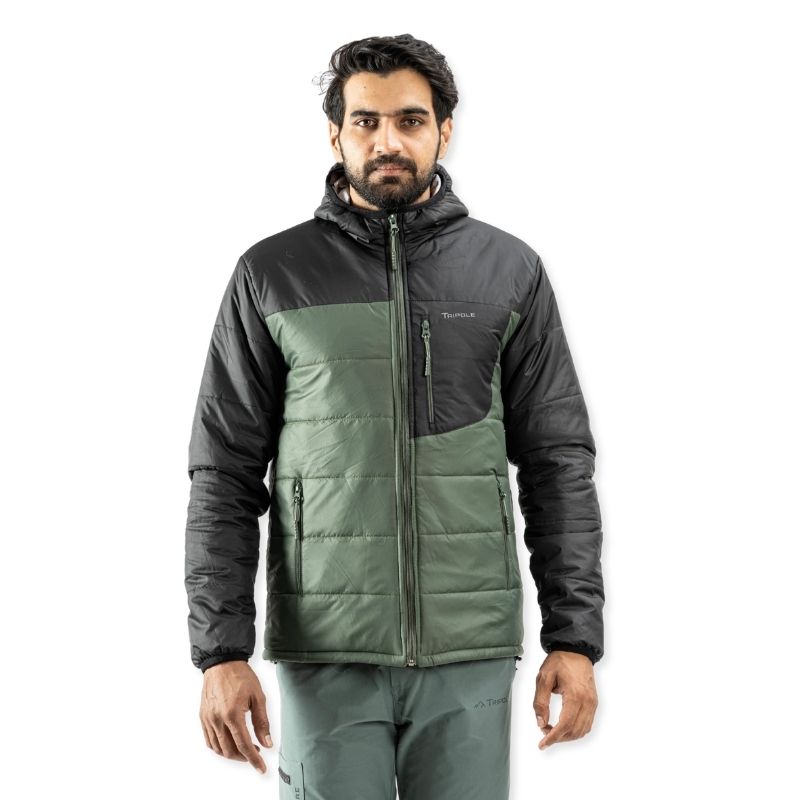 Tripole Men’s Boreal Winter and Snow Jacket for Trekking Hiking & Travel Insulated Minus 5 Degree Comfort - Green / S