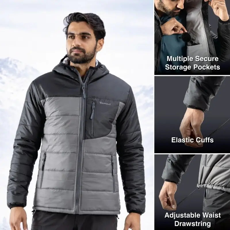 Tripole Men’s Boreal Winter and Snow Jacket for Trekking Hiking & Travel Insulated Minus 5 Degree Comfort - Winter