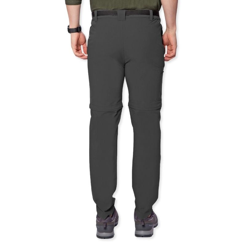 Tripole Men’s Stretchable Pants for Hiking and Trekking with Detachable Lower- Charcoal - Cargos and Pants