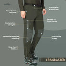 Tripole Men’s Trailblazer Trekking and Hiking Pants - Cargos and Pants
