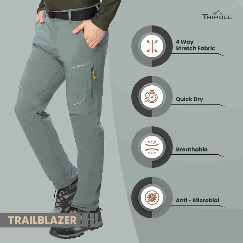 Tripole Men’s Trailblazer Trekking and Hiking Travelling Pants - Cargos and Pants