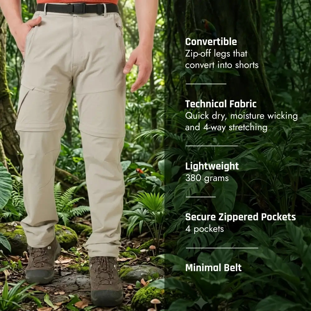 Tripole Men’s Traverse Cargo Pants| Convertible Trekking & Hiking Pants for Travel - Cargos and Pants