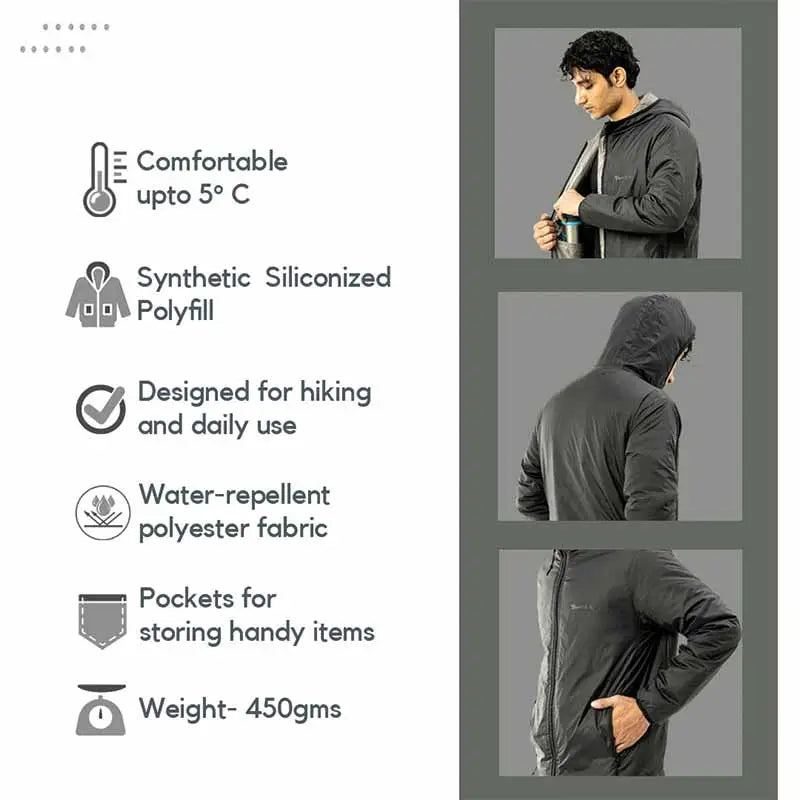 Tripole Men’s Winter Jacket 5 Degree Celsius Comfort-Trekking and Daily Use - Winter Jacket