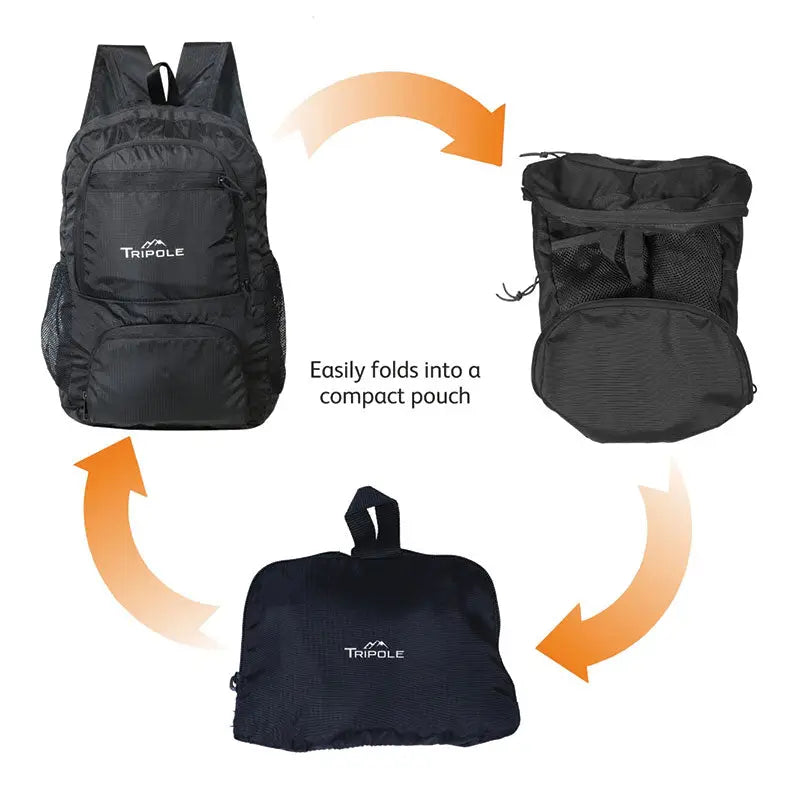 Tripole (Pack of 2) Foldable 20 Litre Day Pack - Rucksacks and Backpacks