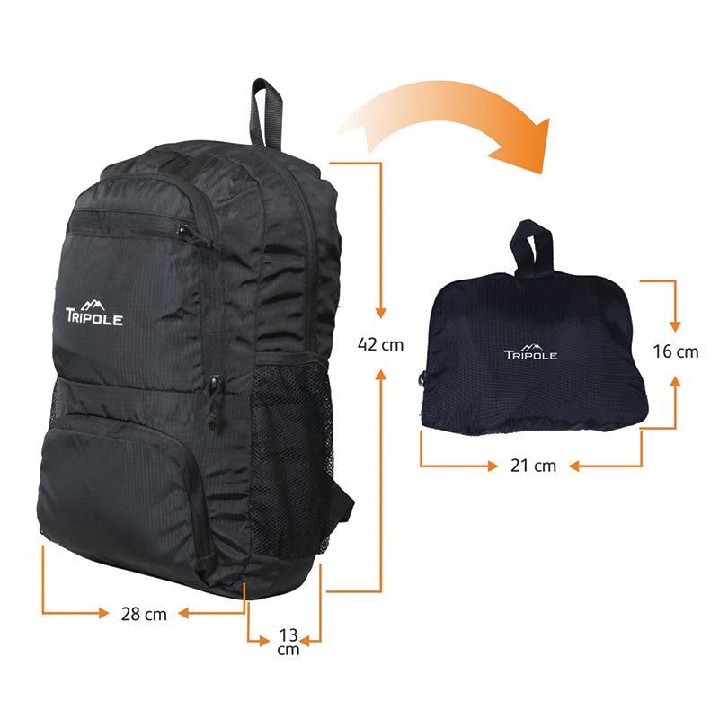 Tripole (Pack of 2) Foldable 20 Litre Day Pack - Rucksacks and Backpacks