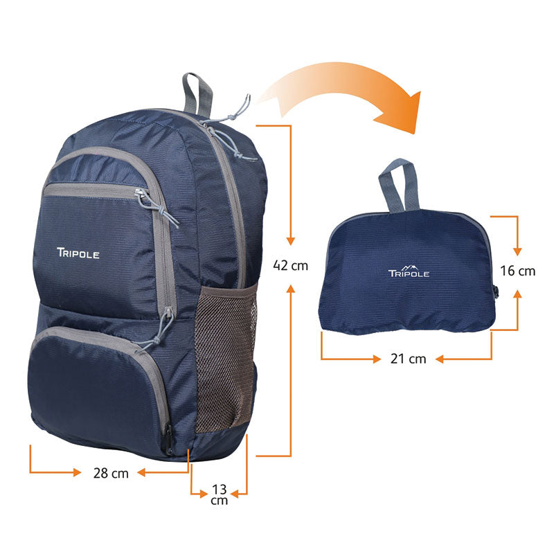 Tripole (Pack of 2) Foldable 20 Litre Day Pack - Rucksacks and Backpacks