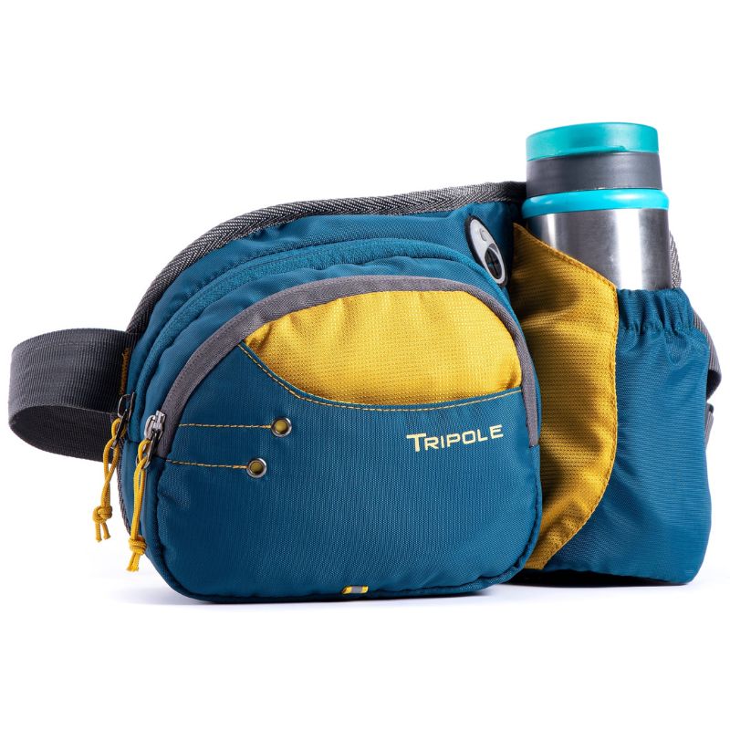 Tripole (Pack of 2) Hydra Waist Pack with Bottle Holder for Running Cycling and Daily Use - Blue - Waist Packs