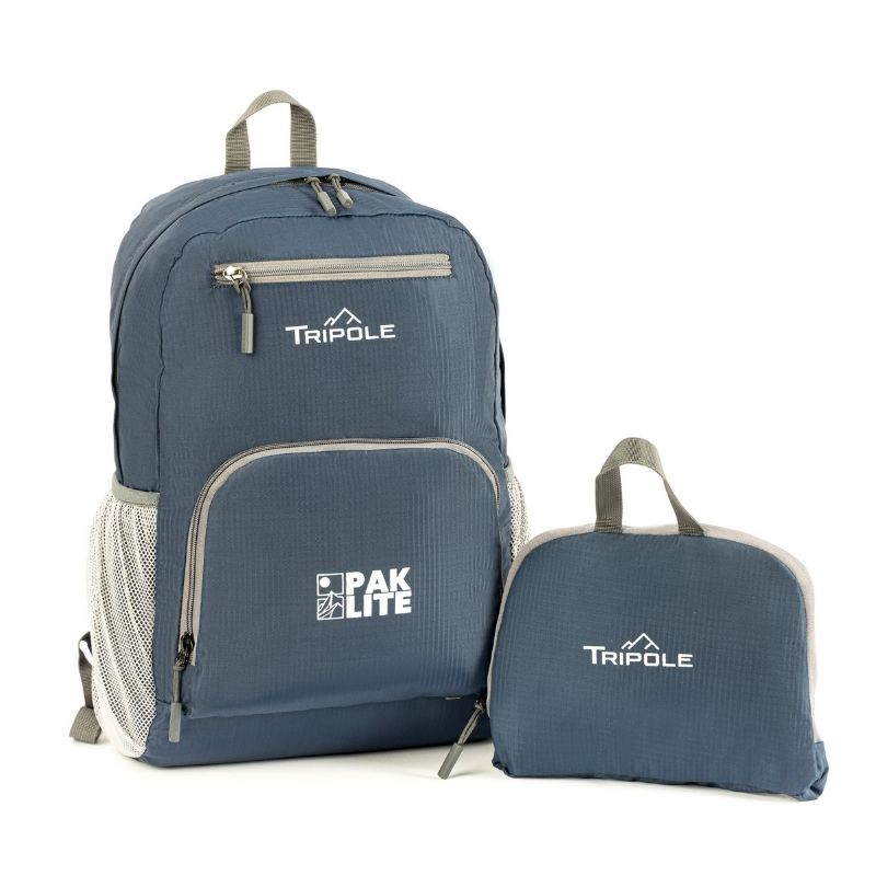 Tripole Unisex 15 Litres Foldable Backpack Lightweight Compact- Pack of 2 - Navy Blue / 15 Litres - Rucksacks