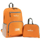 Tripole Unisex 15 Litres Foldable Backpack Lightweight Compact- Pack of 2 - Orange / 15 Litres - Rucksacks and Backpacks