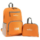 Tripole Unisex 15 Litres Foldable Backpack Lightweight Compact- Pack of 2 - Orange / 15 Litres - Rucksacks and Backpacks
