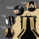 Tripole Unisex 35 Litres Tusker Roll Top Laptop Backpack - Rucksacks and Backpacks