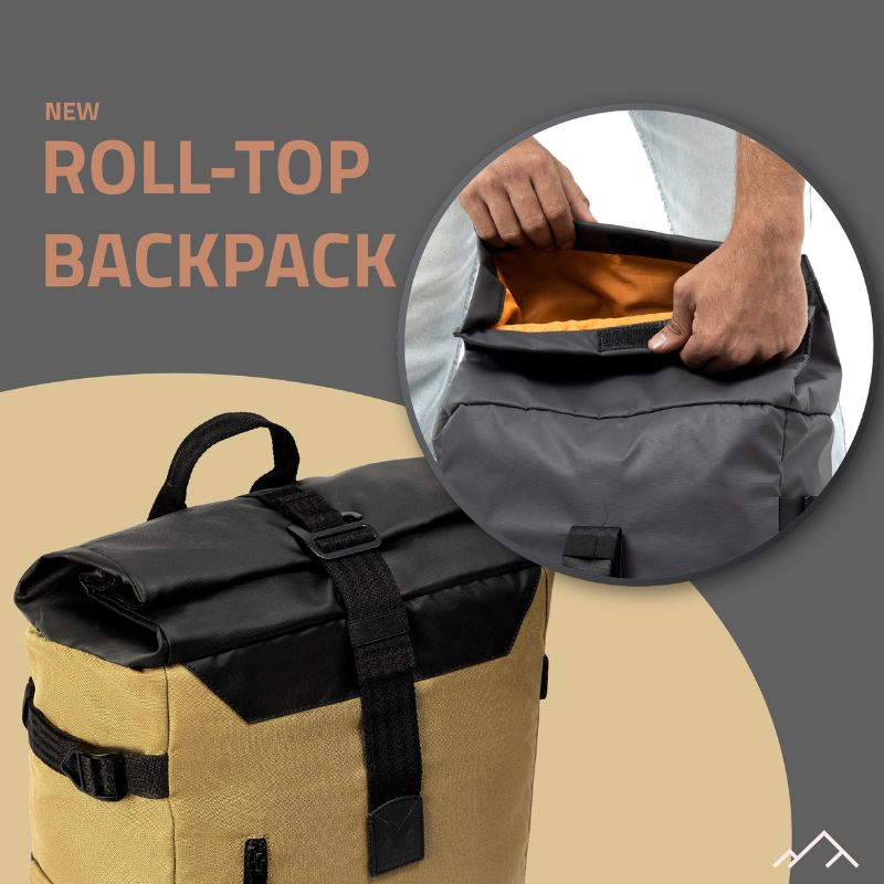 Tripole Unisex 35 Litres Tusker Roll Top Laptop Backpack - Rucksacks and Backpacks