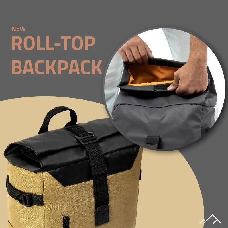Tripole Unisex 35 Litres Tusker Roll Top Laptop Backpack - Rucksacks and Backpacks